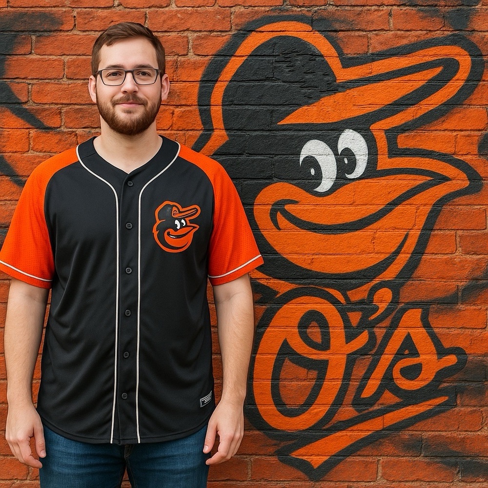 Majestic Baltimore Orioles MLB Jersey Size XL Orange / Black EUC